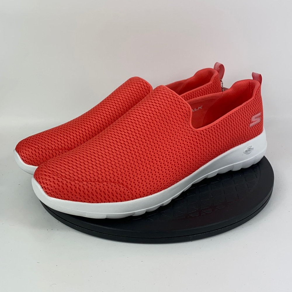 Skechers Go Walk Joy Slip On Casual Shoes Orange/White 15600 Women’s Size 13 - Picture 1 of 12
